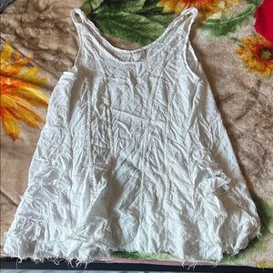 White Boxy Sleeveless Tank Top